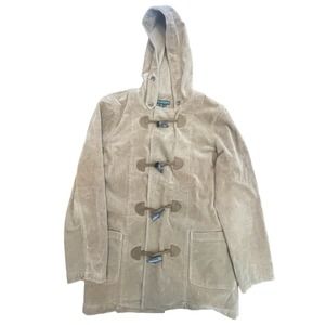Lauren Jeans Co. Ralph Lauren Brown Corduroy Toggle Jacket M Hooded